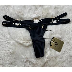 Honey Birdette ARLIAH🖤 Black & Gold Thong Large